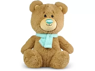 Fényes orrú plüss bézs maci 25 cm