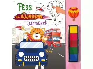 Fess az ujjaddal - Járművek kifestő füzet