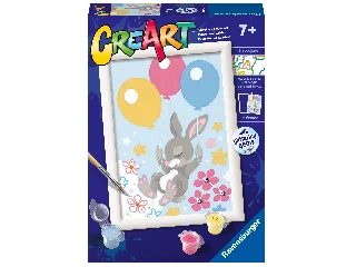 Festés számok szerint - Nyuszi és a léggömbök