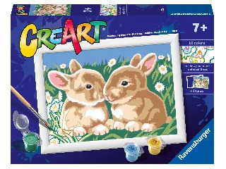 Festés számok szerint - Nyuszi szőrmókok