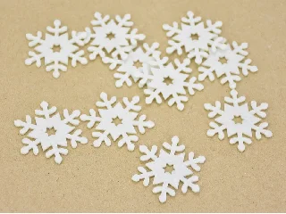 Filc figura – Csillagos hópihe fehér 5cm 10db/cs