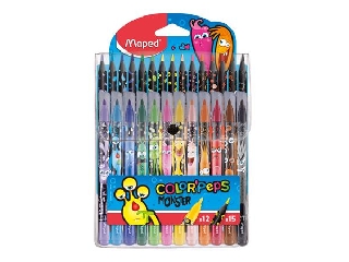 Filctoll 12 darab és színes ceruza 15 darab készlet, MAPED