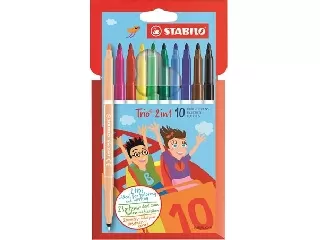 Filctoll készlet, 0,5-2 mm, kétvégű, STABILO \