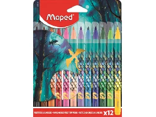 Filctoll készlet, 2,8 mm, kimosható, MAPED „Dragon sárkány”, 12 különböző szín