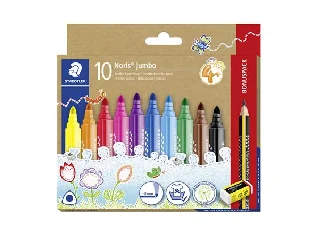 Filctoll készlet, grafitceruzával, radírral, 3 mm, háromszögletű, STAEDTLER 