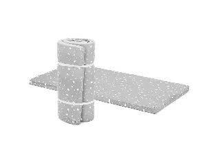 Fillikid utazóágy matrac  - szürke csillagos 169-708