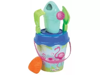 Flamingós vödőr 17cm-es kiegészítőkkel