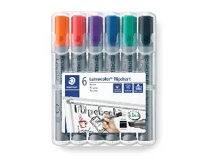 Flipchart marker készlet, 2-5 mm, vágott, STAEDTLER