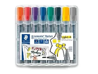 Flipchart marker vegyes készlet, 2/2-5 mm, STAEDTLER 