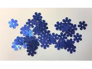 Flitter virágos 9-10mm kék színű kb.5g