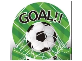 Focilabda mintás papírtányér - 10 db-os