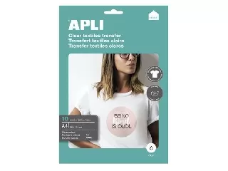 Fólia, vasalható, A4, tintasugaras nyomtatóba, fehér pólóhoz, APLI