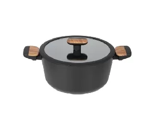 Főzőedény / lábas, fedővel, 24 cm, 4,4L, RESTO 
