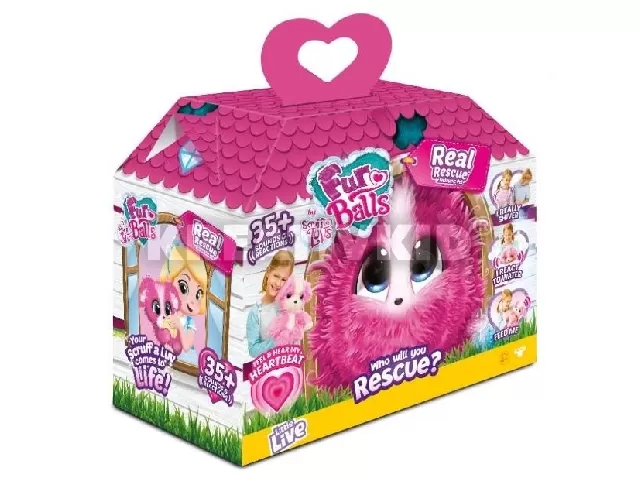 Fur Balls Real Rescue interaktív plüss rózsaszín - kutya vagy cica