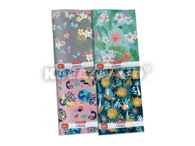 Füzet A4/40 lap 3D UV felületnemesítéssel, kockás,Páva