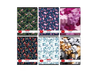 Füzet A4/81-40 3D UV felületnemesítéssel, vonalas, Mix