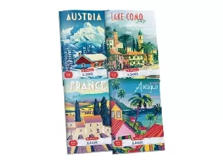 Füzet A4/87-32 kockás Travel Lake Como 