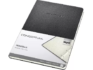 Füzet, exkluzív, A5, kockás, 60 lap, keményfedeles, SIGEL 