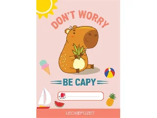 Füzet, tűzött, A5, lecke, 34 lap, ICO