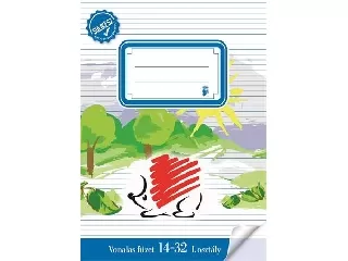 Füzet, tűzött, A5, vonalas, 32 lap, 1. osztály, ICO 