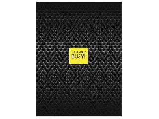 Füzet, tűzött, vonalas, A5, 80 lap, SHKOLYARYK fekete,sárga felirat 