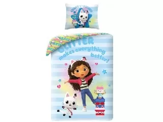 Gabi babaháza: Gabby és Pandy ágyneműhuzat szett - 140 x 200 cm