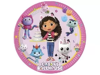 Gabi babaháza: Papírtányér - 23 cm, 8 db