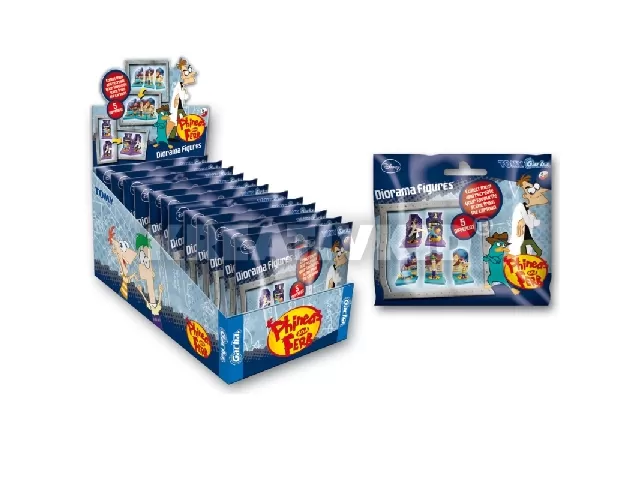 Gacha Phineas és Ferb figurák meglepetéscsomagban