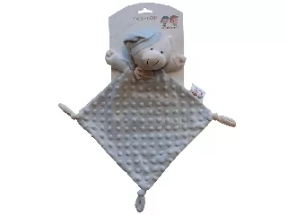 Gamberritos szundikendõ - plüss buborékos anyagú hálósapkás maci szürke 9353