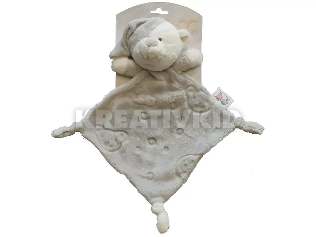 Gamberritos szundikendõ plüss dombornyomott anyagú hálósapkás maci szürke 9795