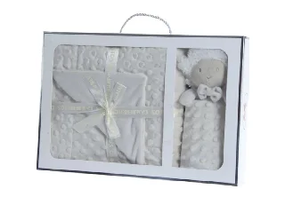 Gamberritos takaró - plüss 80x110cm - szundikendõvel fehér 10887