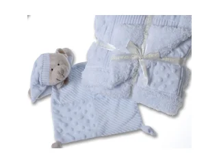 Gamberritos takaró - plüss 80x110cm plüss szundikendõvel maci kék 11007