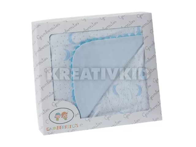 Gamberritos takaró pamut 80x80cm hold kék 10799