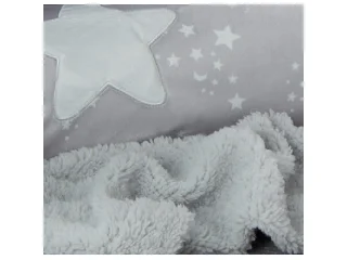 Gamberritos takaró plüss 80x110cm csillagos szürke 10721