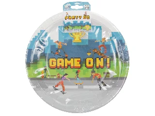 Game on 6 db-os papír tányér 22, 5 cm