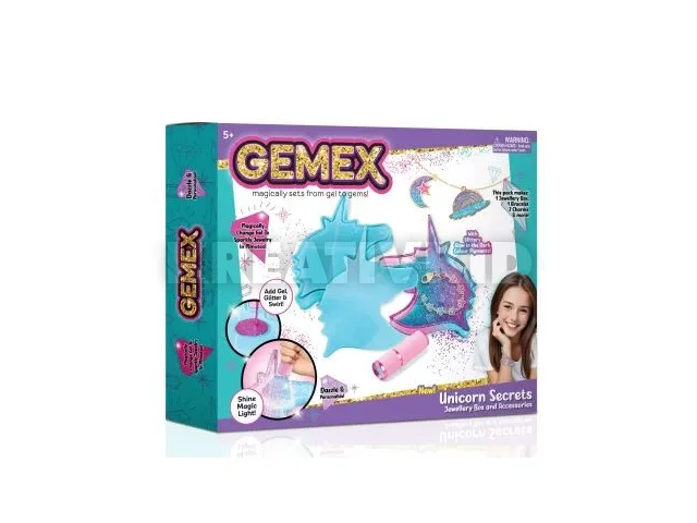 Gemex: Gélből drágakő unikornis fej ékszerkészítő szett