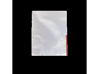 Genotherm, lefűzhető, felül/oldalt félig nyitott, A4, 105 mikron, víztiszta, ESSELTE, piros