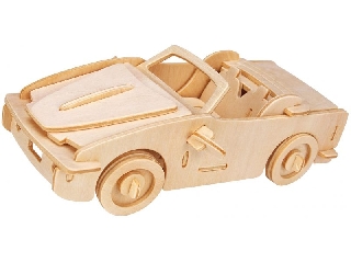 Gepetto\'s Workshop - Nyitott tetejű autó - 3D fa puzzle