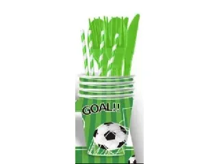 Goal! focilabda mintás papírpohár - 10 db-os