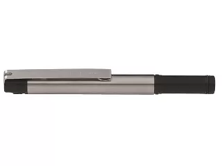 Golyóstoll, 0,24 mm, kupakos, rozsdamentes acél-fekete tolltest, ZEBRA 