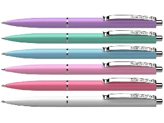 Golyóstoll, 0,5 mm, nyomógombos, vegyes pasztell tolltest, SCHNEIDER 