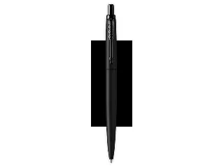 Golyóstoll, 0,7 mm, nyomógombos, fekete színű klip, matt fekete tolltest, PARKER, 