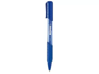 Golyóstoll, 0,7 mm, nyomógombos, háromszögletű, KORES 