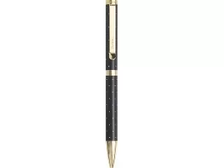 Golyóstoll, 1,0 mm, arany színű klip, fekete tolltest, FILOFAX 