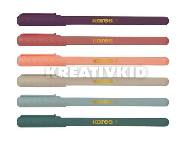 Golyóstoll, 1,0 mm, kupakos, háromszögletű, KORES 