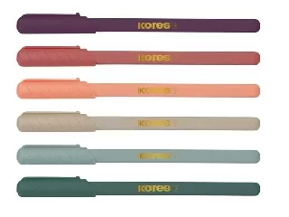 Golyóstoll, 1,0 mm, kupakos, háromszögletű, KORES