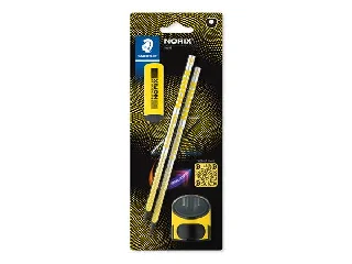 Grafitceruza készlet, hegyezővel, radírral, HB, STAEDTLER