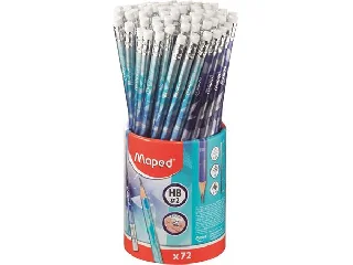 Grafitceruza radírral, ceruzatartó, HB, háromszögletű, MAPED 