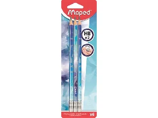 Grafitceruza radírral, HB, háromszögletű, MAPED 