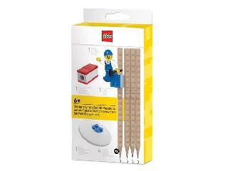 Grafitceruza szett, HB, hegyezővel, radírral, mini figurával, LEGO